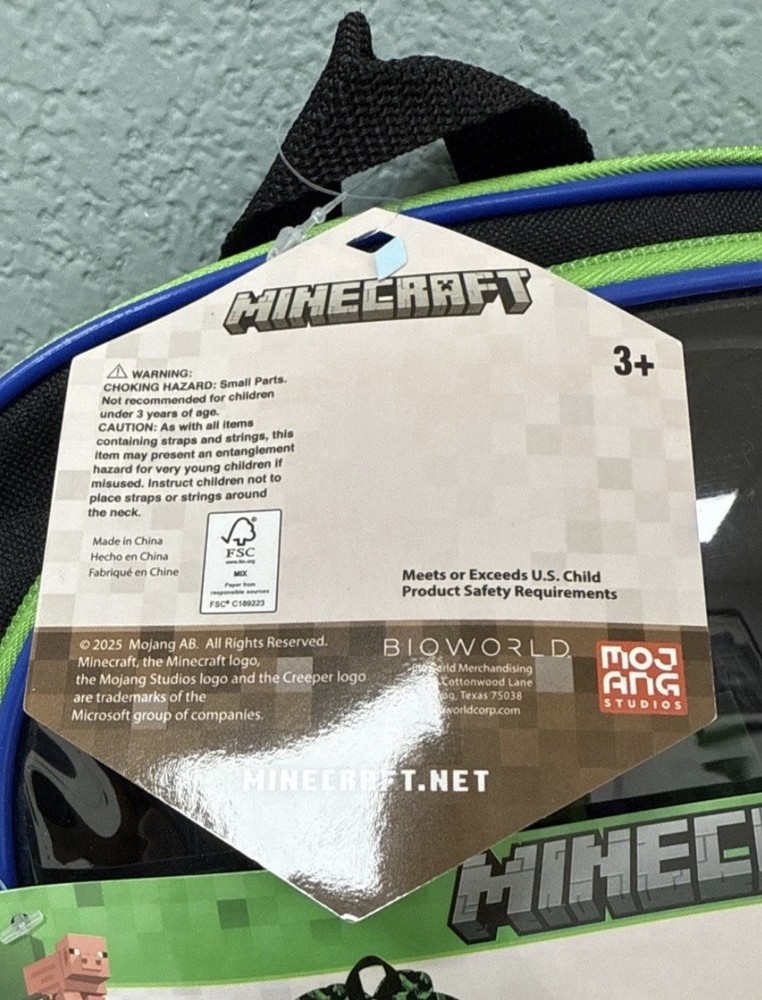 Minecraft 5-Piece Backpack Set