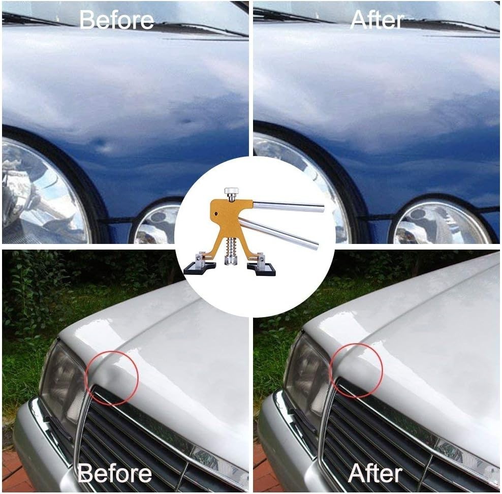 All-in-One Auto Dent Puller Kit - Adjustable Tabs for Small and Large Dents