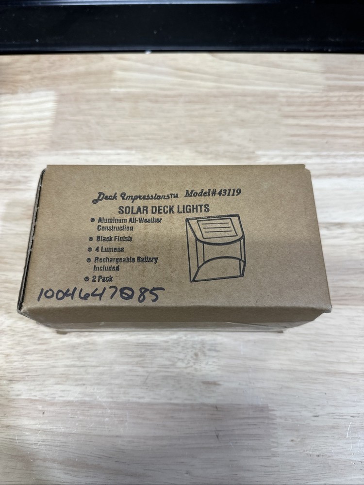 Deck Impressions Solar Black Integrated LED Downcast Deck Rail Light (2-Pack)