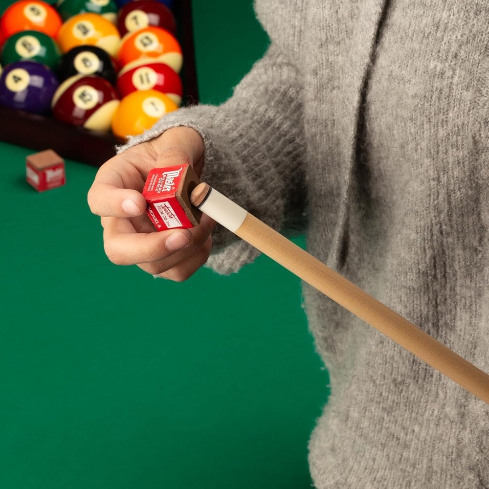 Essential Pool Cue Chalk - 12 Professional Brown Cubes in Protective Case
