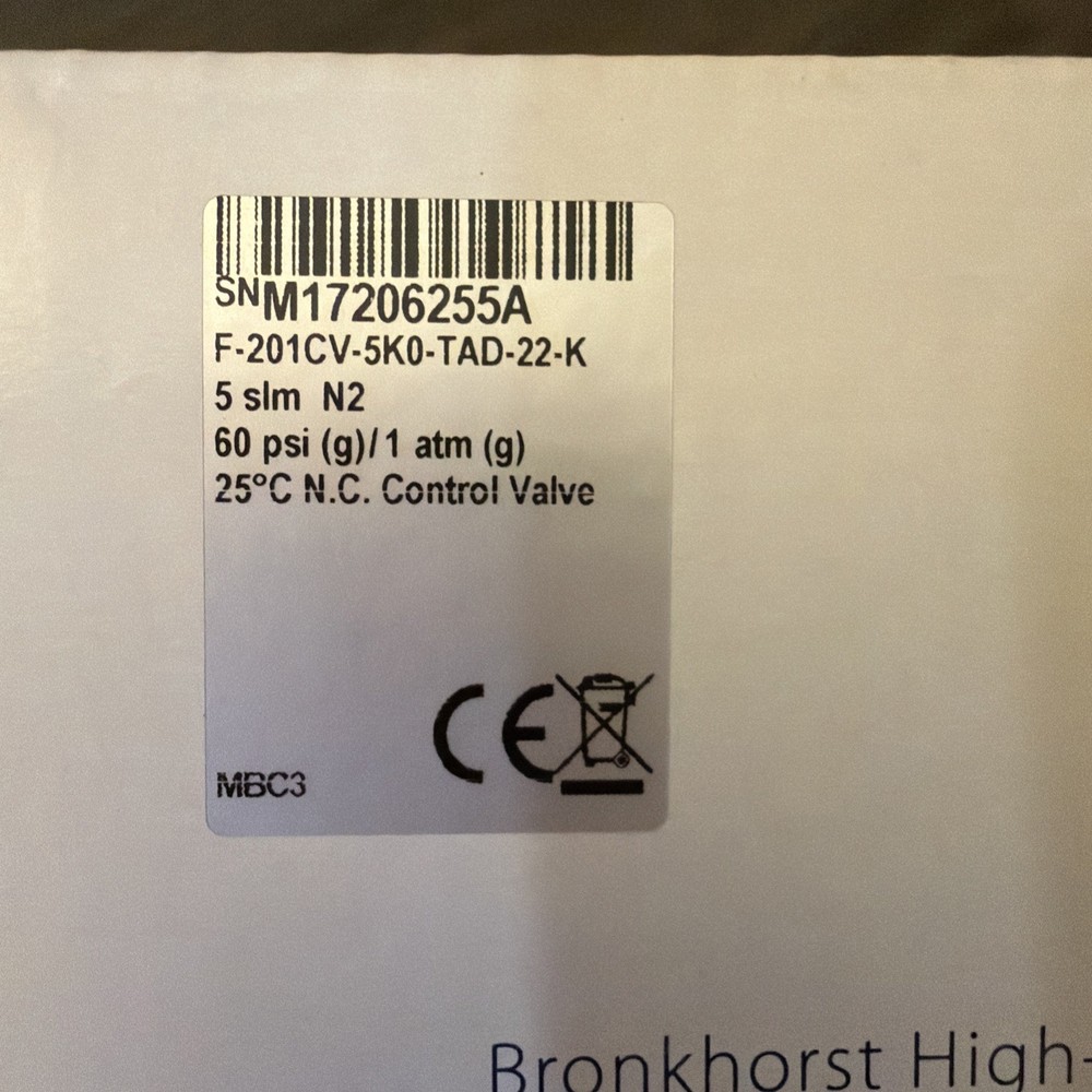 Bronkhorst Mass Flow Controller - 5 slm - Kalrez seals