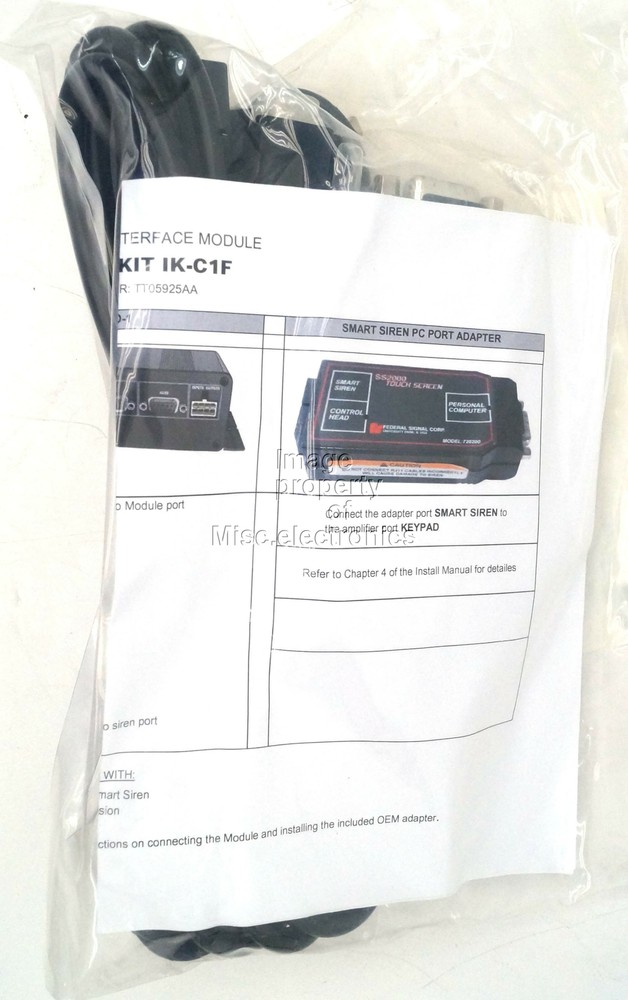 Federal Signal SS2000 APX Light Interface Kit IK-C1F Touch Screen A