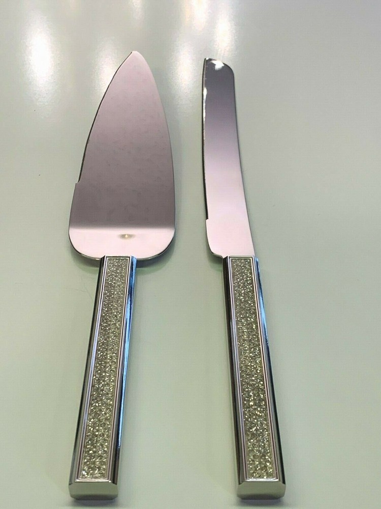 Gorham 2 Pc  "Razzle Dazzle" Dessert Set Cake Knife & Server Wedding Stainless