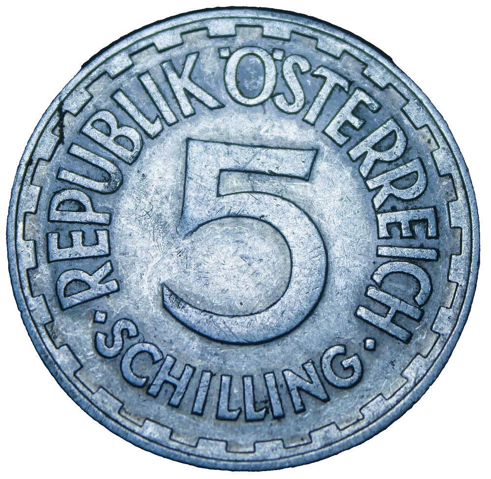 Austria 5 Schilling, 1952~Eagle~Free Ship #A245