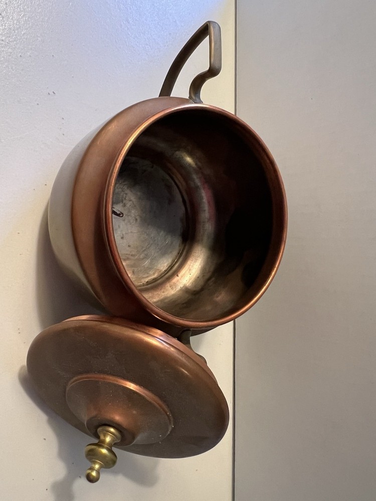 Vintage Copper Plated Sugar And Creamer Set - Unknown Origin