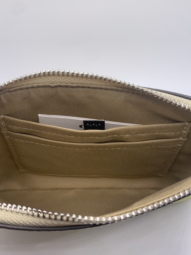 Coach Corner Zip Wristlet Lemon Print CBB80 NWT Silver Hardware