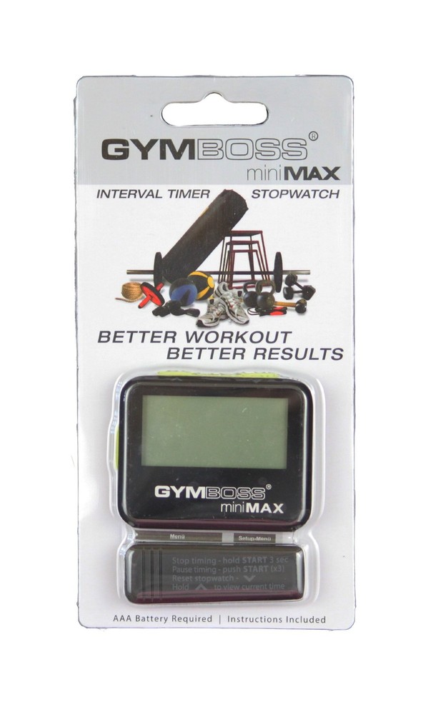 Gymboss miniMAX Interval Timer and Stopwatch - Black/Yellow SOFTCOAT