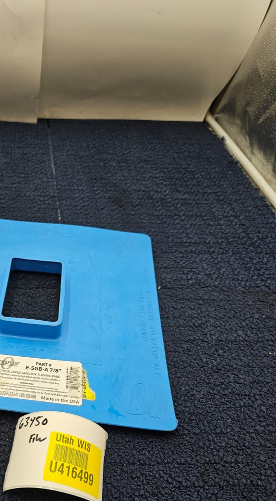 Quickflash E-SGB-A 7/8 Flashing Panel 1-Gang, Raised 7/8" Blue