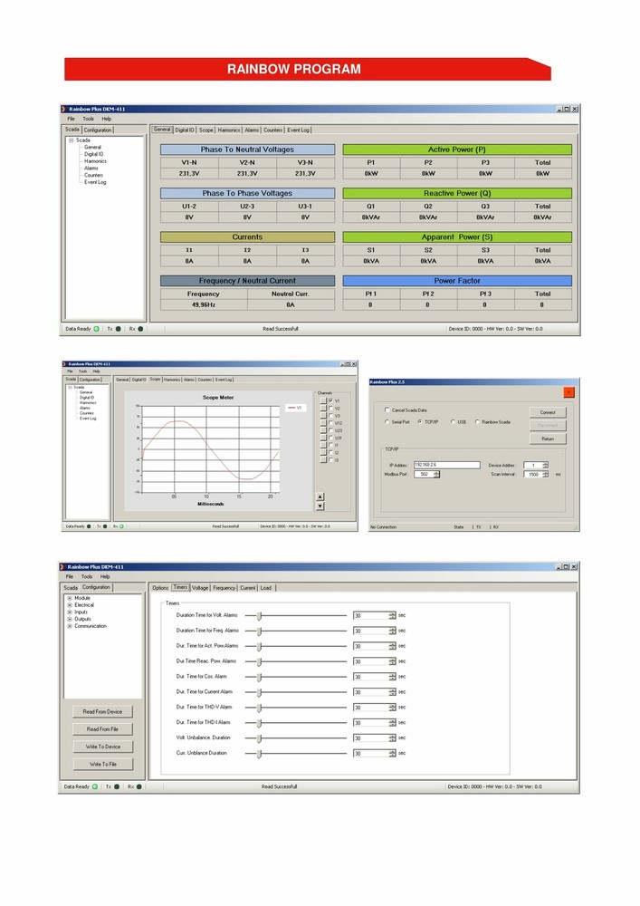 DATAKOM DKM-411 Network Analyzer Multimeter Panel
