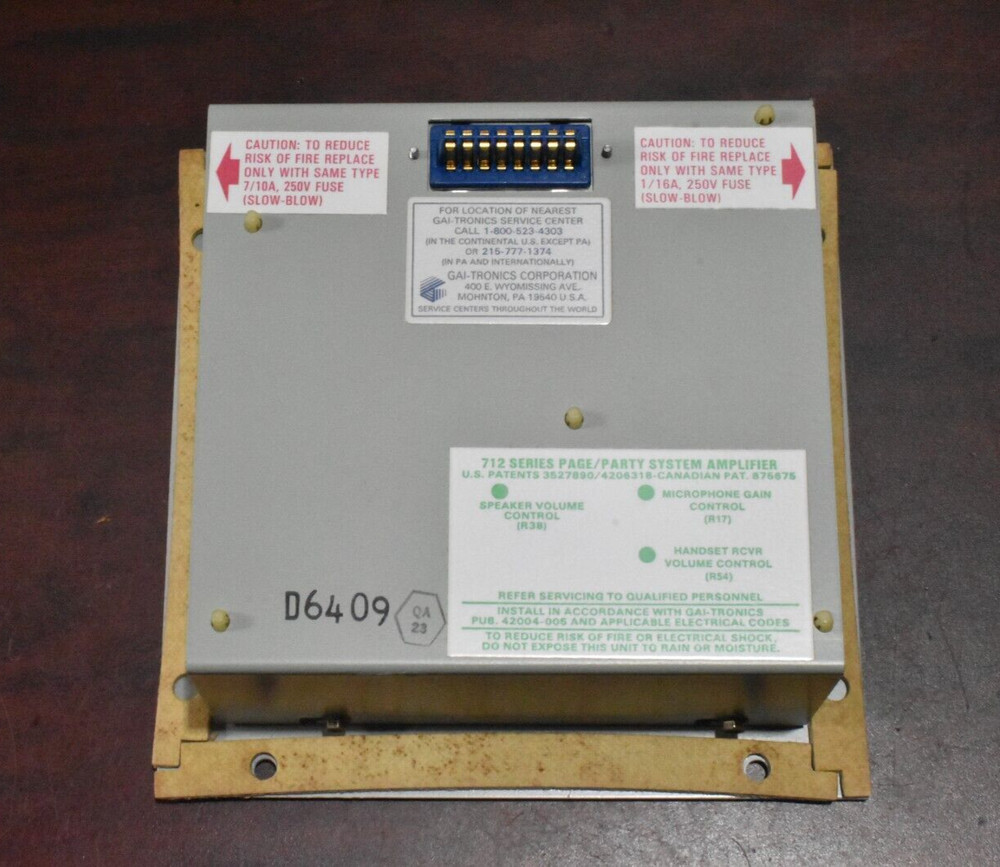 GAI-Tronics 712-101 Remote Handset / Speaker Amplifier NOS