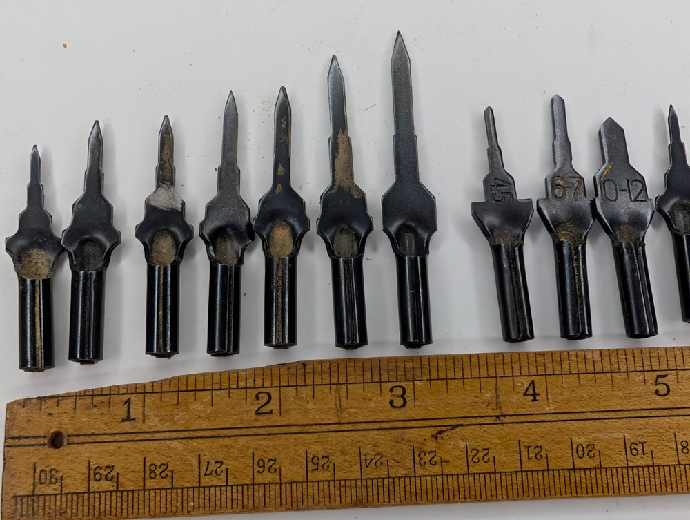 x11 LOT Vintage Assorted Wood Countersink Drill Bits Screw Pilot Boring Tools