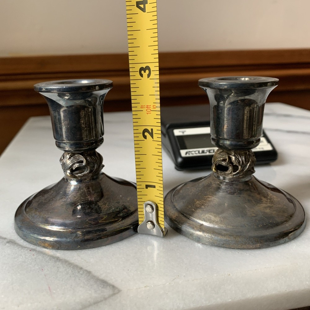 Partial Silver Boardman Candlesticks - Use Or scrap - 248 Grams