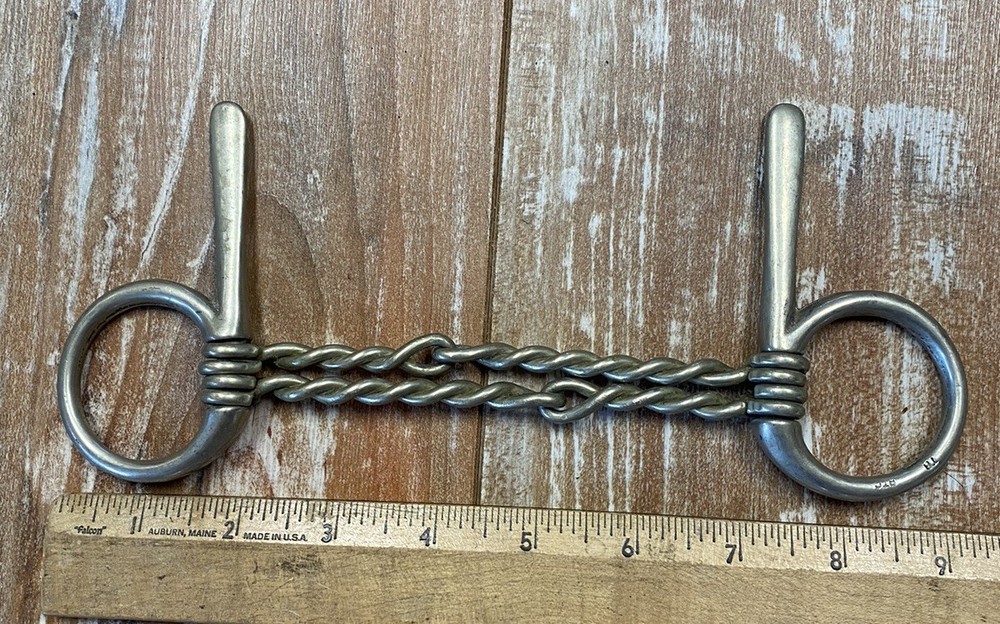 Western Horse Bit Snaffle Stainless Marked TB BTC