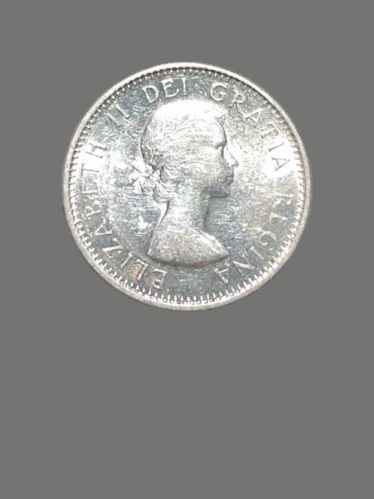 1964 Canada 10 Cent Proof Like Silver Coin - AU (About Uncirculated) condition