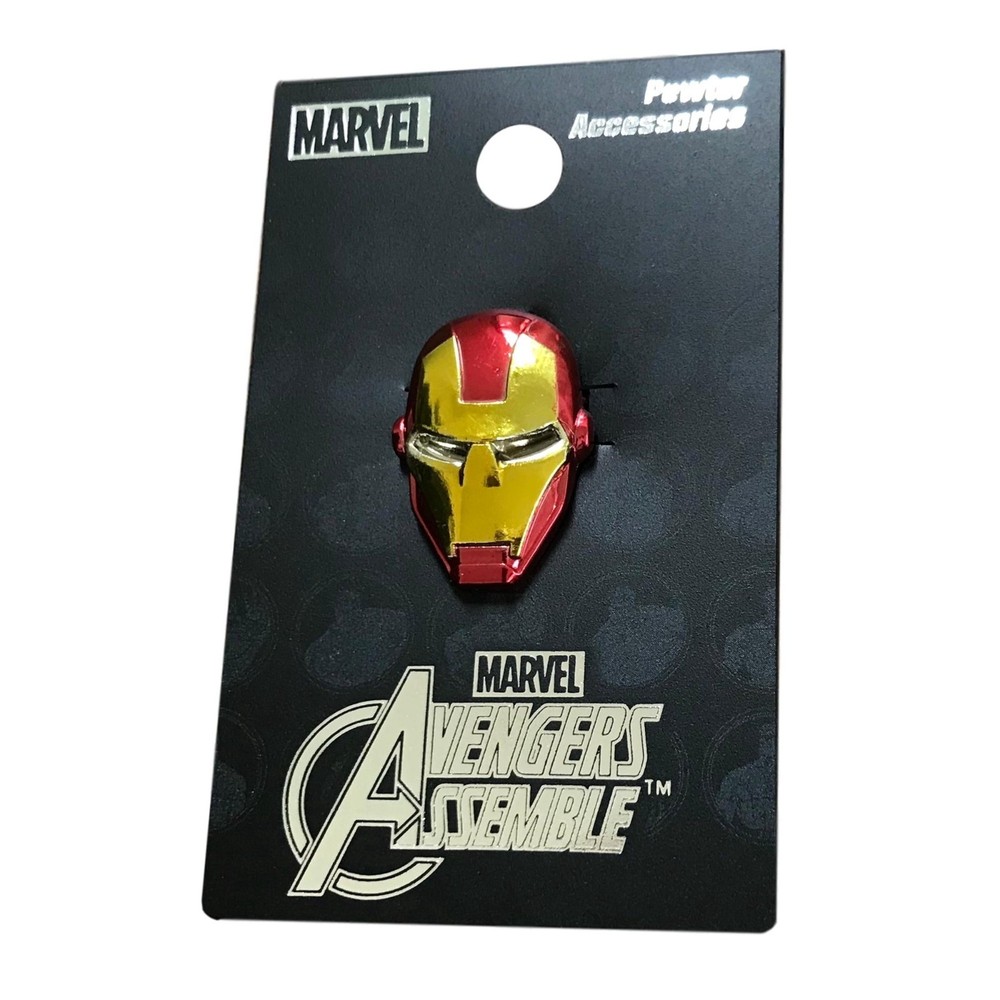 Iron Man Color Pin With Loop for Optional Necklace