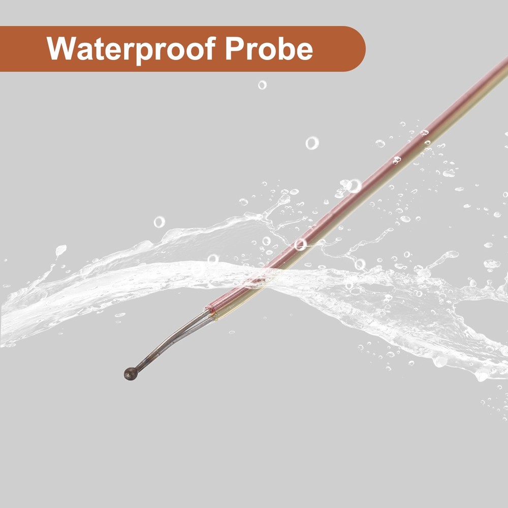 K Type Thermocouple Mini Connector Temperature Sensor 10ft, 0.8mm Wire