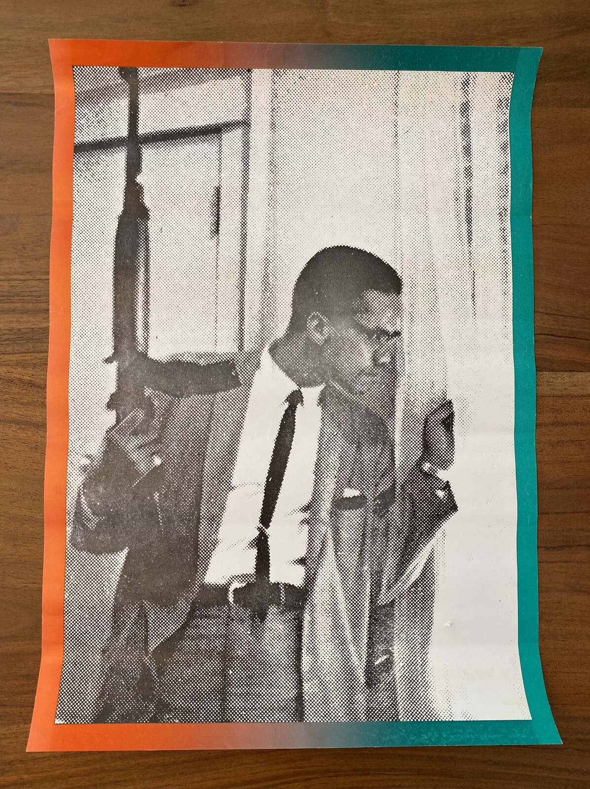 Vintage Malcom X with Rifle Poster