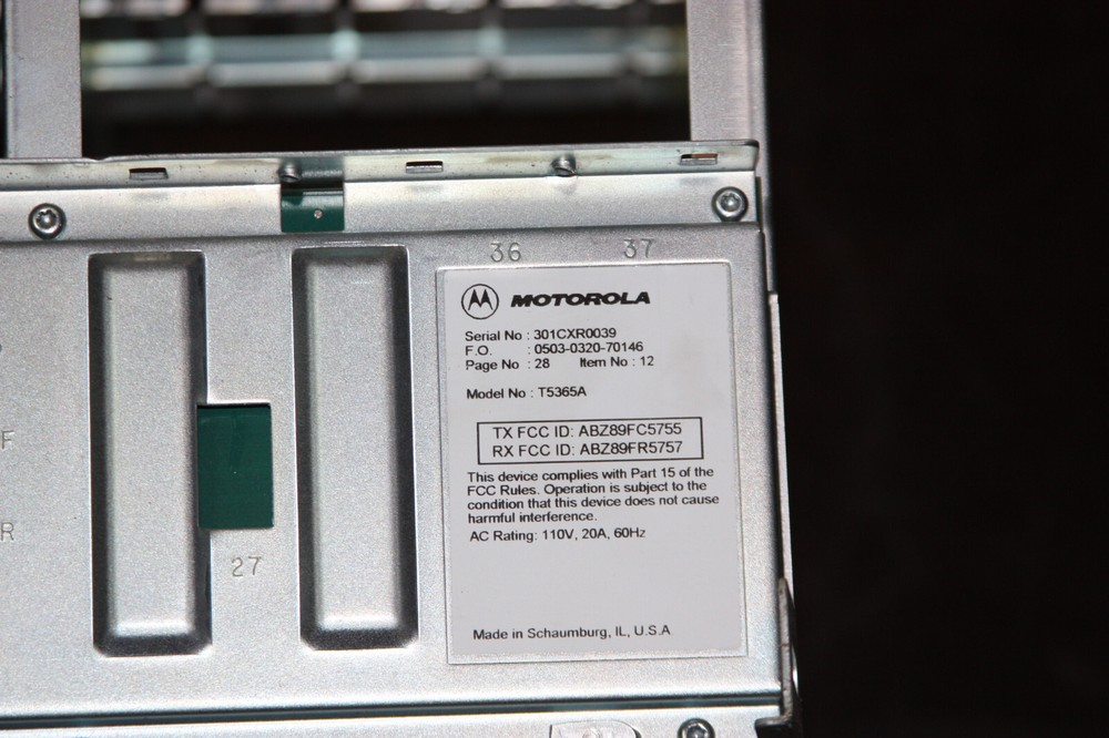 T5365A Component Case Cage -Motorola Quantro/Quantar Radio Repeater Base Station