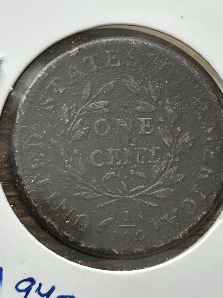 1798 draped bust large cent Fine Detail