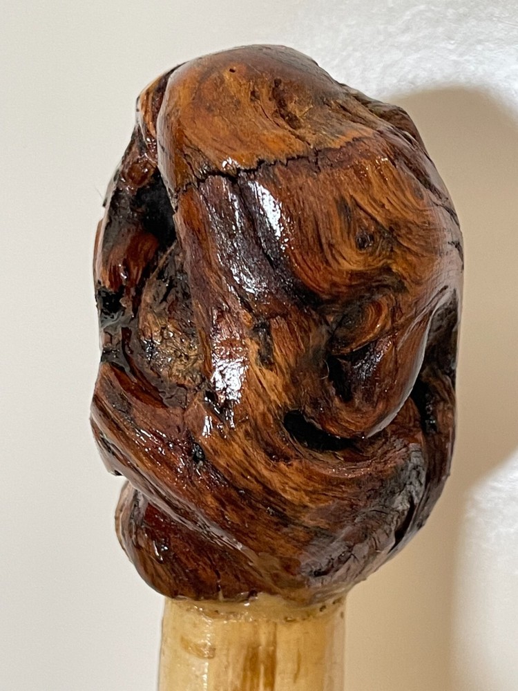 Burl Wood Topper For Walking Stick (Ebay)