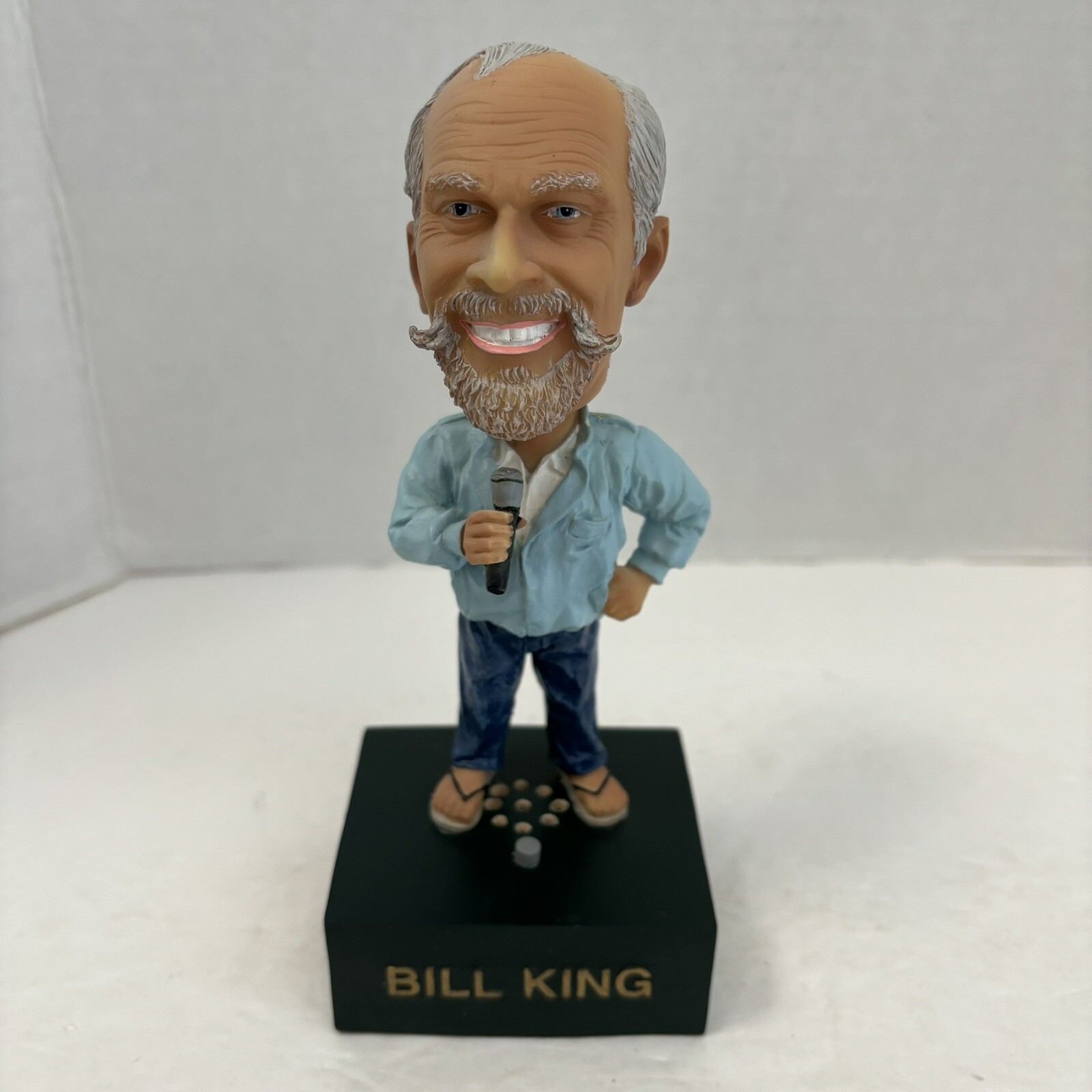 Oakland A's Broadcaster Bill King MLB Talking Bobblehead Nodder Baseball