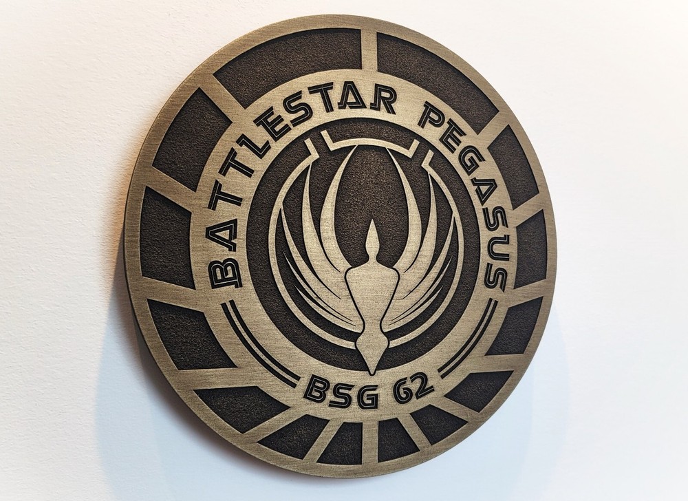 Battlestar Pegasus Logo sign Prop