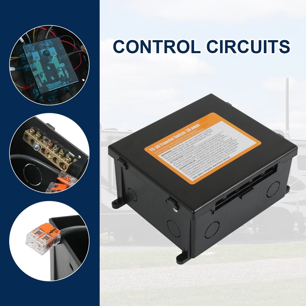 TS-30 30 Amp Automatic Transfer Switch For Inverter, shore power or generators