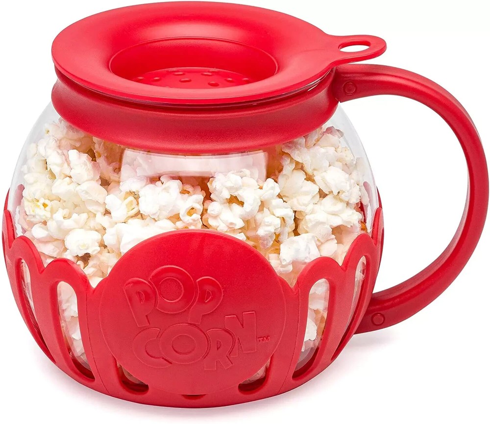 Ecolution Micro-Pop Microwave Popcorn Popper 1.5 QT RED *NEW WITH TAG*