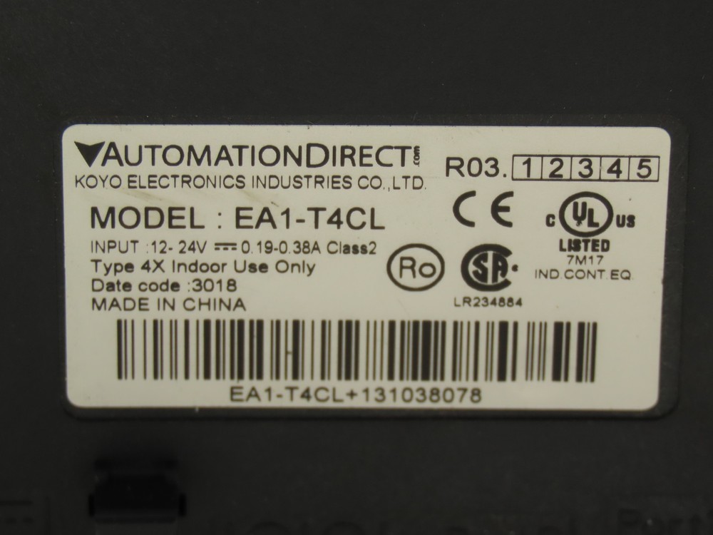 Automation Direct EA1-T4CL HMI Touch Screen Panel 4" C-More 12-24V