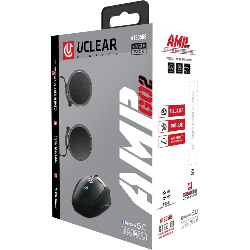 UCLEAR Digital Amp Go 2 Bluetooth Single Communicator - 180506