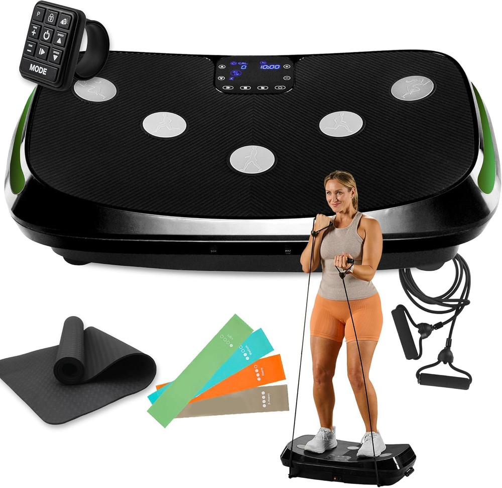 Rumblex 4D Vibration Plate Exercise Machine with Triple Motor Oscillation, Linea
