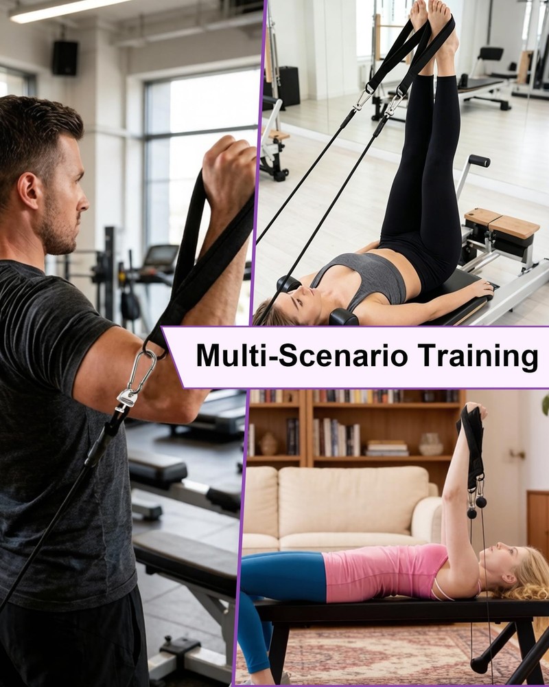 Pilates Loops Fit for Tonal & Reformer Machine, Double Loop Soft Lined Pilate...