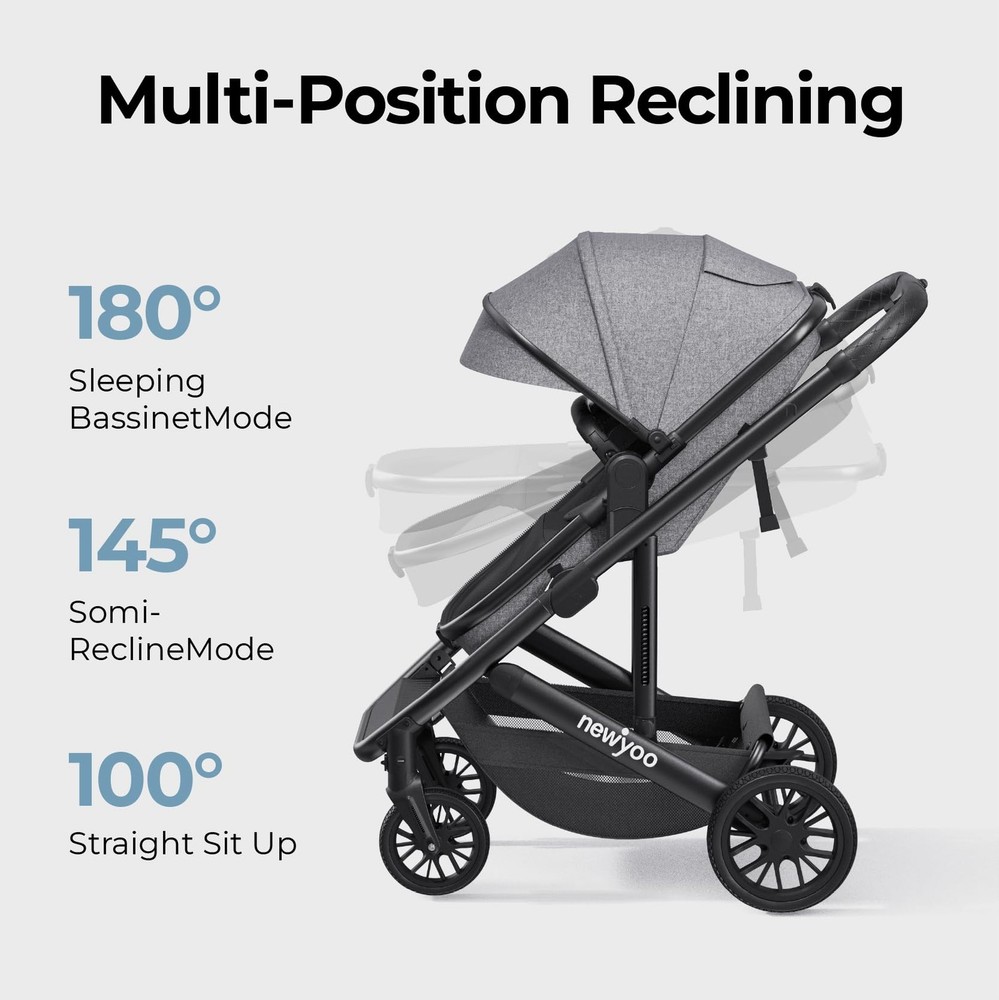 Infant Stroller with Bassinet Mode, Nestro 516M, Convertible Infant Strollers...