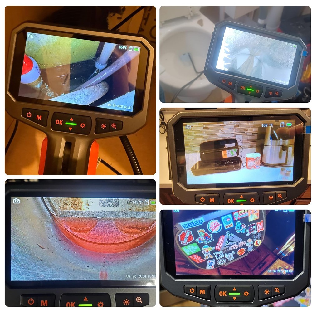 Articulating Borescope with Dual Lens Endoscope Camera Teslong Two Way