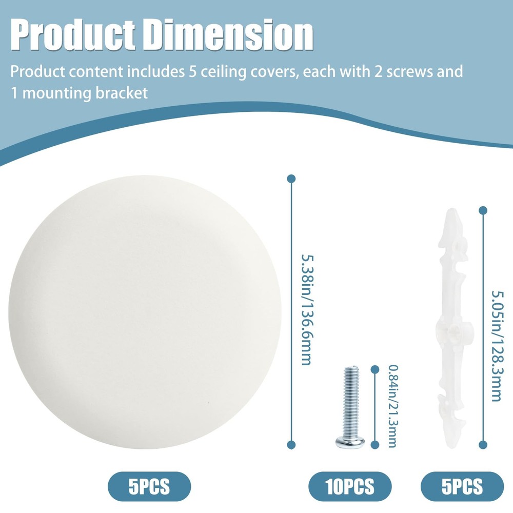 CP3540 Ceiling Cover Plate - 5 Pcs (White)