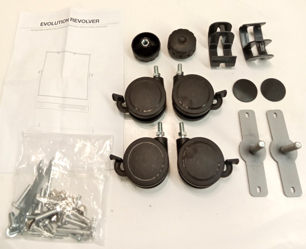 MasterVision Evolution Revolver Mobile Dry-Eraseboard Easel Casters & Hardware