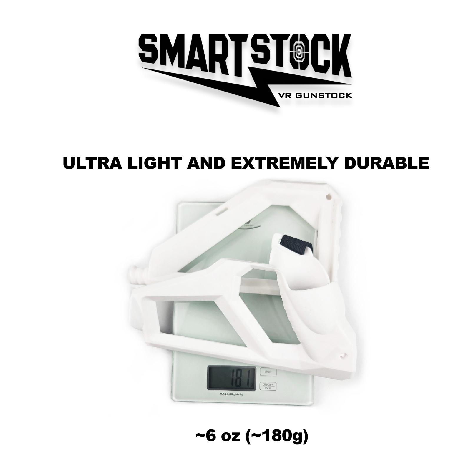 SMARTstock VR Gunstock for Quest 1/2/3/3S/Pro/Rift S - Nonmagnetic fast movment