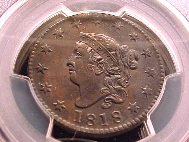 1818 Large Cent, PCGS Uncirculated detail
