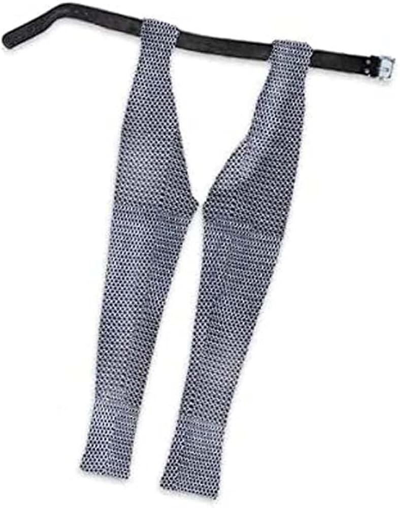 Chain mail Chausses, 10mm Flat Riveted with Solid Rings Chainmail Legging, LARP