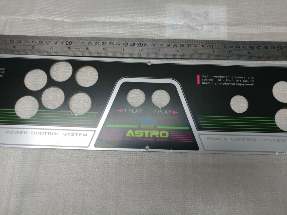 1x Sega control panel Sticker for Video Machine Arcade Parts