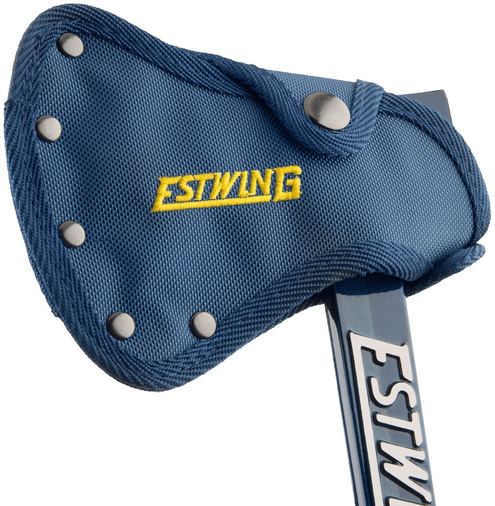 Estwing E6-25A 15" Camper's Axe w/Tent Stake Puller, Solid Steel, Nylon Sheath