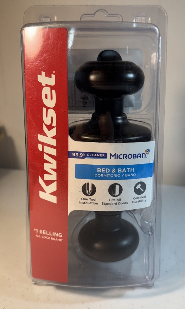 Kwikset Bed Bath Bronze Doorknob Microbon