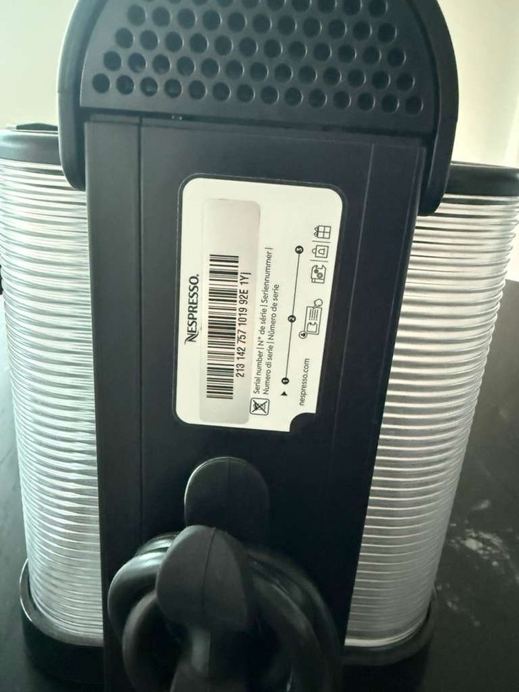Nespresso VertuoLine Capsule Coffee Machine Black Silver Removable Drip Tray