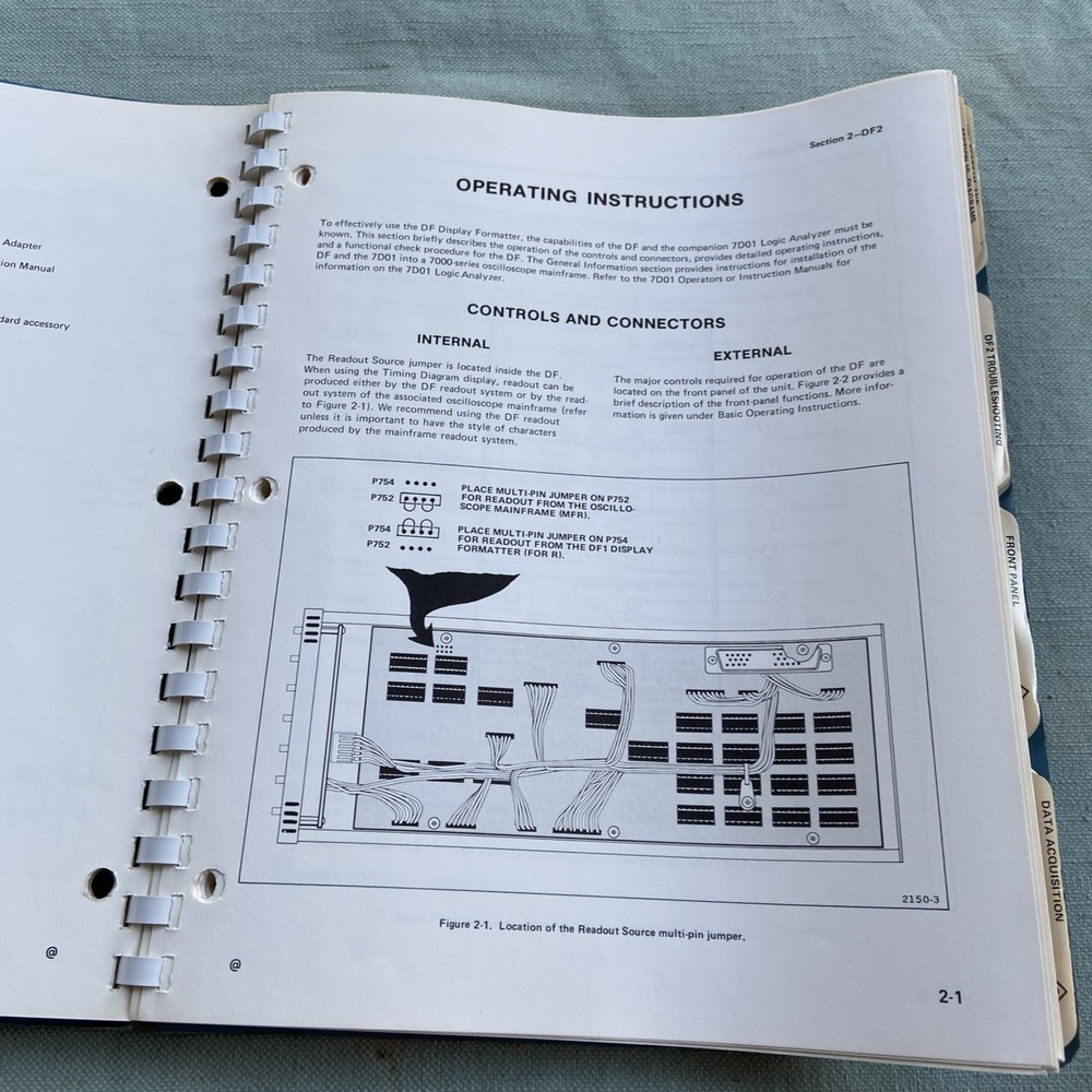 1983 TEKTRONIX DF2 Display Formatter Instruction Manual Vintage Computer Tools