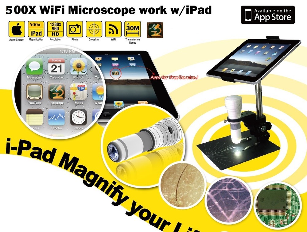 Vividia Wi-Fi Wireless Handheld Digital Microscope for iPhone/iPad/Android/PC