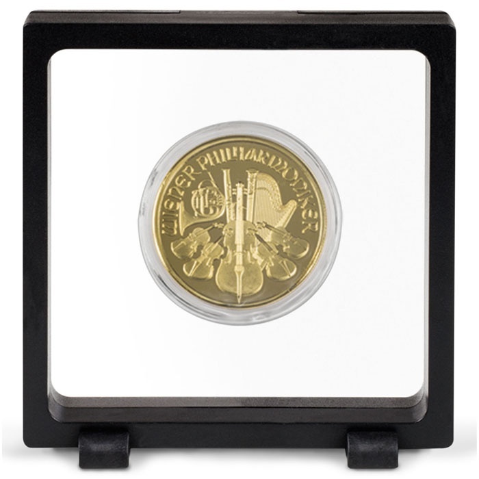 2 Magic Floating Frame 3D Capsule Coin Holder Stamps Minerals Display Miniature