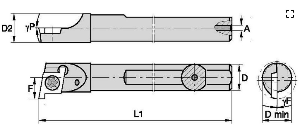 Circle Widia Carbide CCMI-187-4-0R Indexable Threading / Grooving Boring Bar