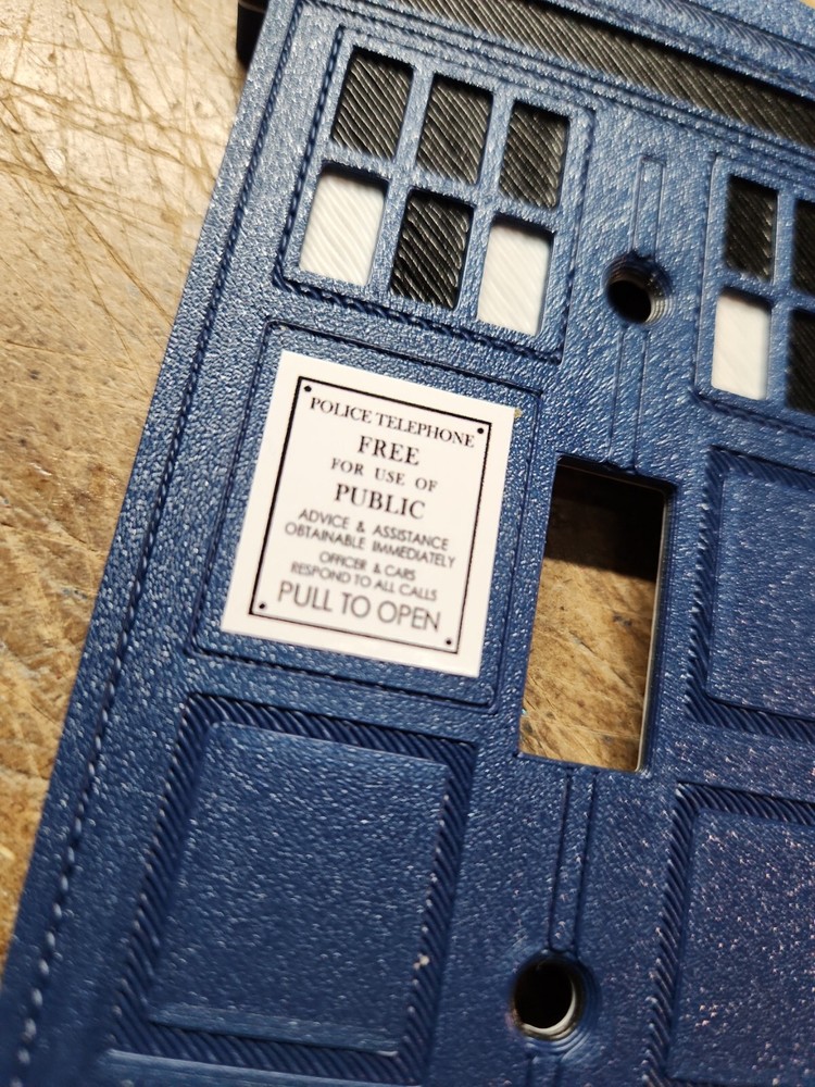 Tardis Light Switch Classic (3d printed)