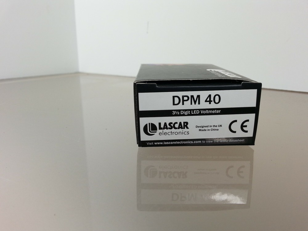 Lascar DPM 40 3 1/2-Digit LED Voltmeter w/200 mV DC, Bezel Mount