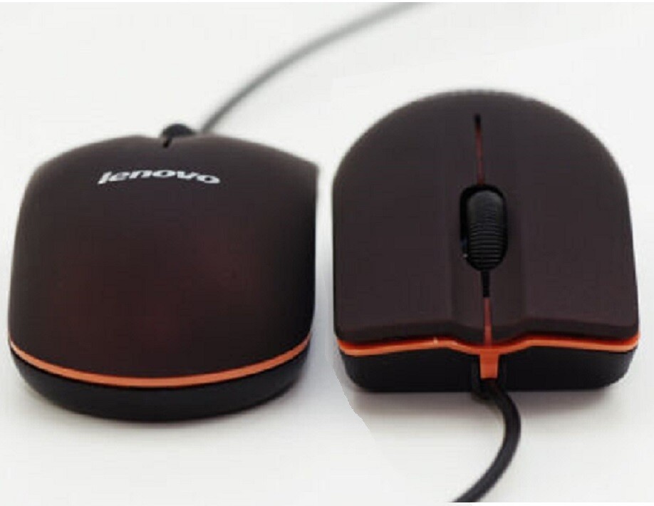 Lenovo M20 Mini Business Portable USB Wired Optical Mouse For PC Laptop Computer